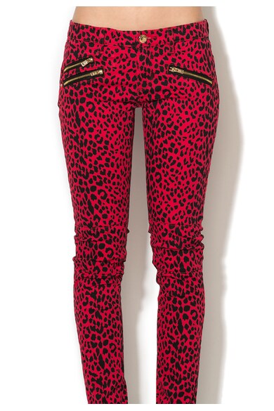 Juicy Couture Pantaloni rosu cu negru si animal print Femei