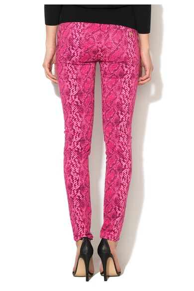 Juicy Couture Pantaloni skinny roz si violet cu model reptila Femei