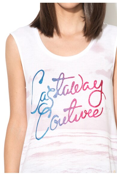 Juicy Couture Top alb cu imprimeu Femei