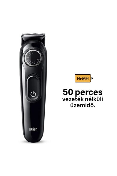 Braun Aparat de tuns barba  Beard Trimmer BT3 Wet&Dry, buton rotativ de precizie Barbati