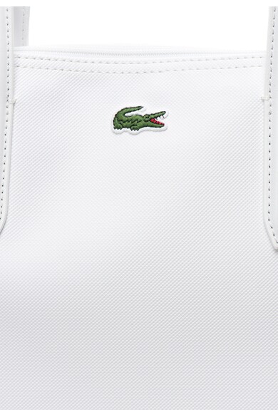 Lacoste Geanta shopper alba texturata Femei