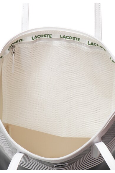 Lacoste Geanta shopper negru cu alb in dungi Femei