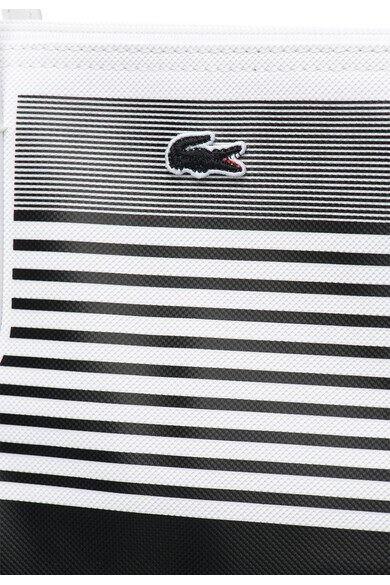 Lacoste Geanta shopper negru cu alb in dungi Femei