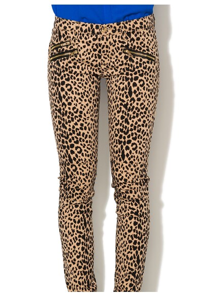 Juicy Couture Pantaloni bej cu negru si animal print Femei