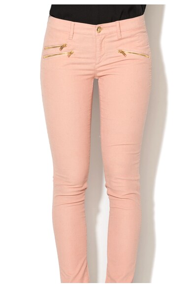 Juicy Couture Pantaloni skinny roz piersica din material reiat Femei