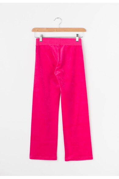Juicy Couture Детски панталон от кадифе във фуксия Момичета