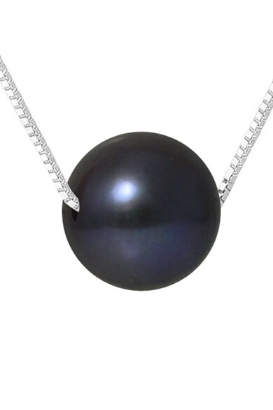 Perles Addict Colier argintiu cu perla neagra Femei
