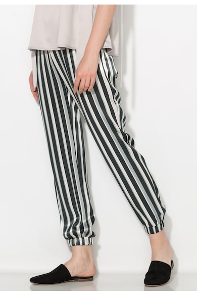 Zee Lane Collection Раиран панталон в черно и бяло Жени