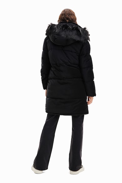 DESIGUAL Капитонирано зимно яке с качулка и средна дължина Жени