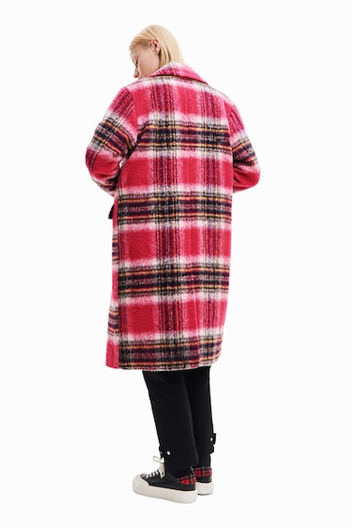 DESIGUAL Palton din amestec de lana cu model in carouri Femei