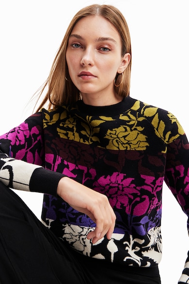 DESIGUAL Пуловер с флорална шарка Жени