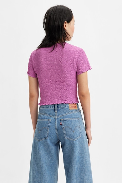 Levi's Logós bordázott crop póló női