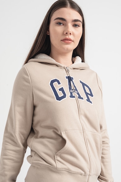 GAP Kapucnis cipzáros pulóver logómintával női