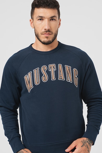 Mustang Ben logómintás pulóver raglánujjakkal férfi