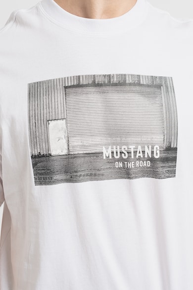 Mustang Aidan fotómintás póló logóval férfi