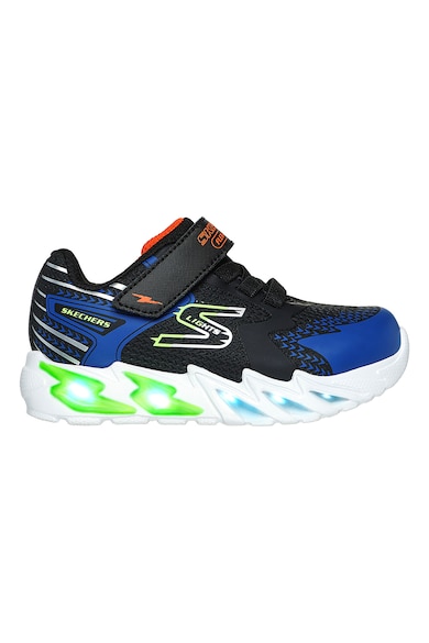 Skechers Pantofi sport cu inchidere velcro S Lights Flex-Glow Bolt Baieti