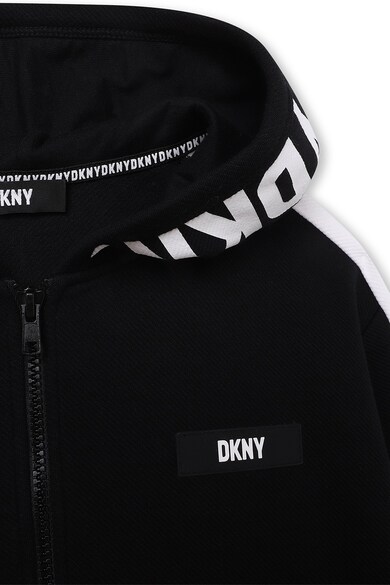 DKNY Hanorac cu fermoar si benzi contrastante Baieti