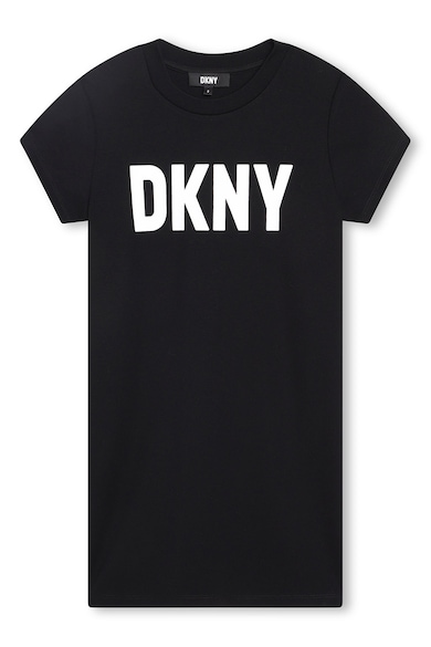 DKNY Rochie cu logo si strat exterior de plasa Fete