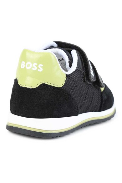 BOSS Kidswear Tépőzáras sneaker nyersbőr betétekkel Fiú