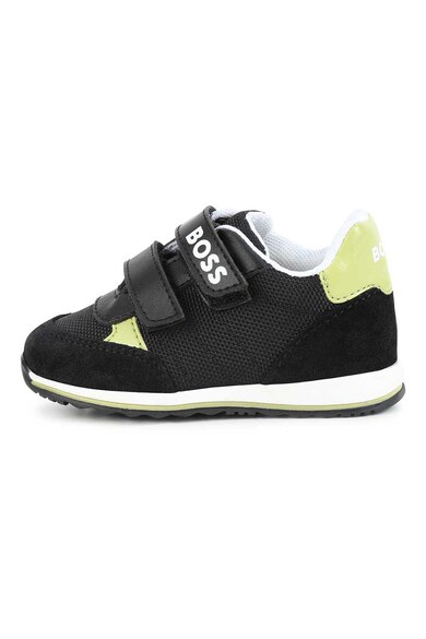 BOSS Kidswear Tépőzáras sneaker nyersbőr betétekkel Fiú