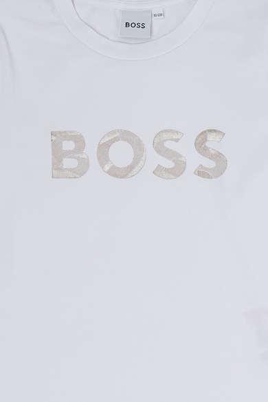 BOSS Kidswear Kerek nyakú felső logós részlettel Lány