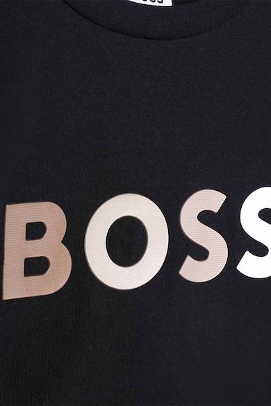 BOSS Kidswear Тениска с овално деколте и лого Момичета