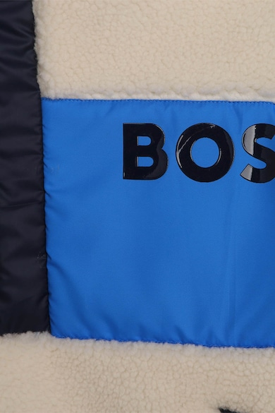 BOSS Kidswear Bluza sport din teddy cu logo Baieti