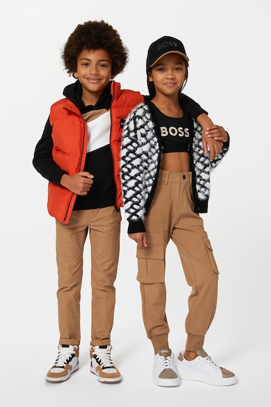 BOSS Kidswear Худи с цветен блок Момчета