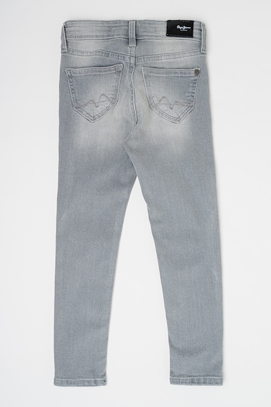 Pepe Jeans London Blugi cu talie medie si aspect decolorat Fete