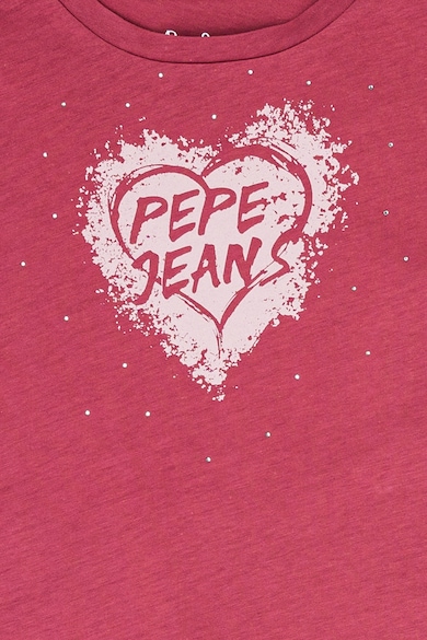 Pepe Jeans London Bluza sport cu decolteu la baza gatului si imprimeu logo Fete