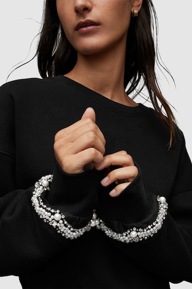 AllSaints Robin pulóver gyöngy rátétekkel női