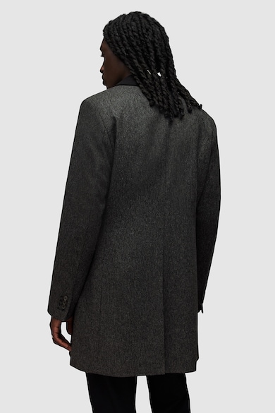 AllSaints Tommy gombos kabát kontrasztos részletekkel férfi