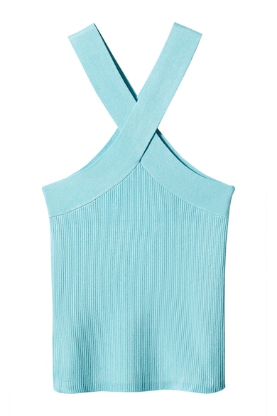 Mango Top tricotat cu decolteu halter Femei