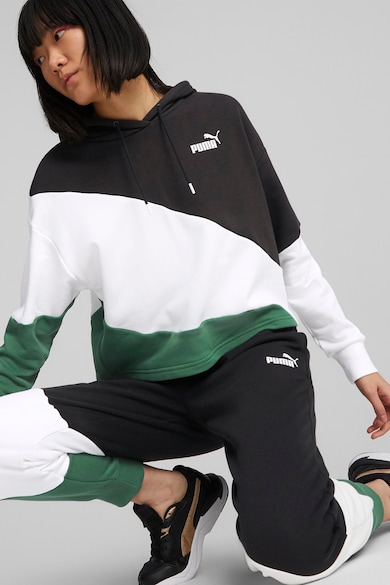 Puma Power Cat bő fazonú kapucnis colorblock dizájnos pulóver női