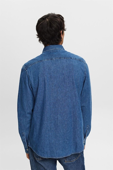 Esprit Риза от деним с джоб на гърдите Мъже