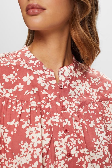 Esprit Флорална блуза с цепка с копчета Жени