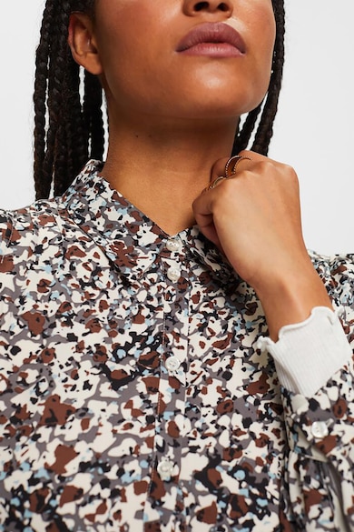 Esprit Рокля тип риза с десен и асиметричен подгъв Жени