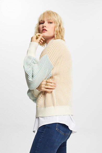 Esprit Раиран пуловер с паднали ръкави Жени