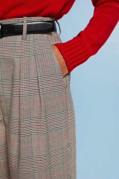 Esprit Кариран панталон с широк крачол Жени