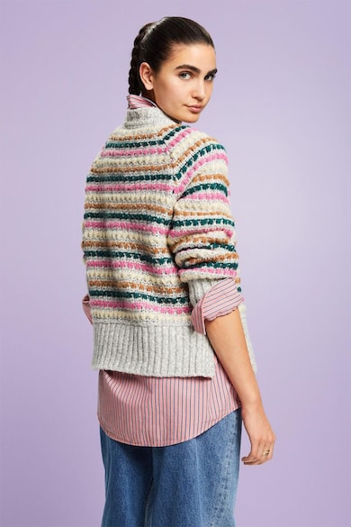 Esprit Раиран пуловер с ниска яка Жени