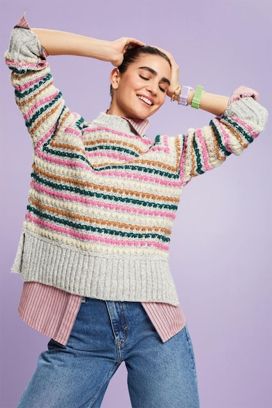 Esprit Раиран пуловер с ниска яка Жени