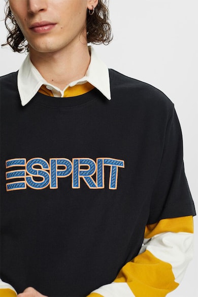 Esprit Kényelmes fazonú logós póló férfi