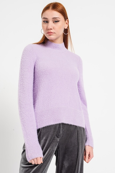 Esprit Мъхест пуловер с вълна с ниска яка Жени