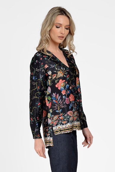 GIORGAL Bluza cu aspect satinat si model floral Nantes Femei