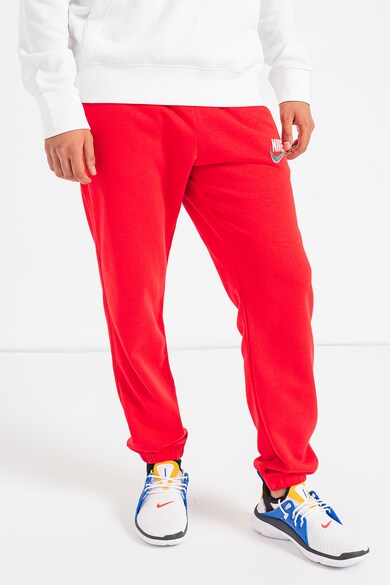 Nike Pantaloni sport din amestec de bumbac cu broderie logo Barbati