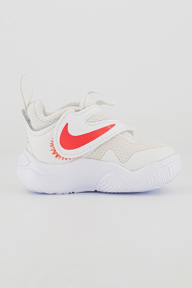 Nike Кожени обувки за баскетбол с велкро и мрежести зони Момчета