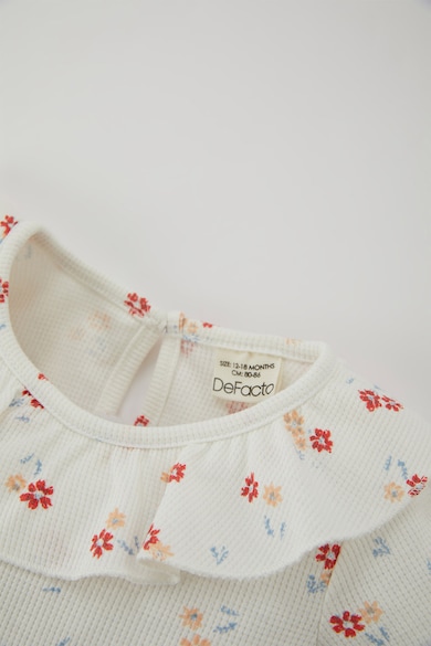 DeFacto Флорална блуза с надиплена яка Момичета