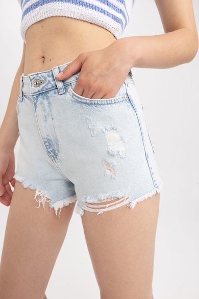 DeFacto Pantaloni scurti de denim cu detalii cu aspect deteriorat Femei