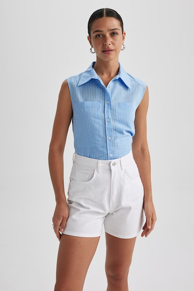 DeFacto Modáltartalmú ujjatlan ing csíkos mintával női