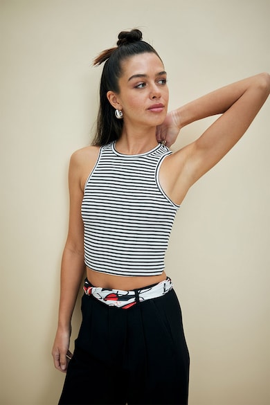 DeFacto Csíkos crop top női